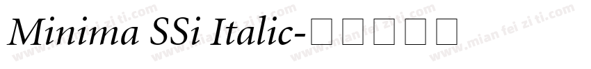 Minima SSi Italic字体转换